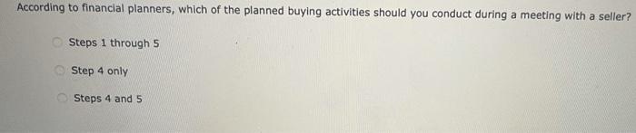 on the left with its corresponding activity on the right. Step Number