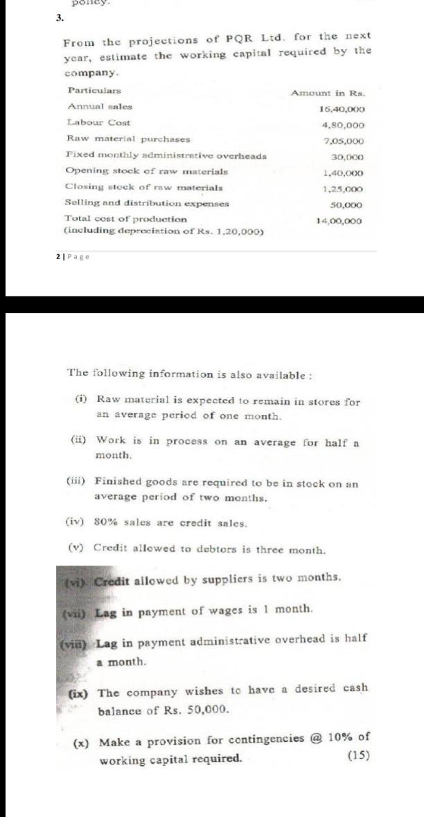 Please solve it correctly with steps. poney 3. From the projections of