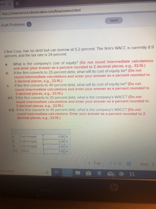  https-/ Saved Built Problems Citee Corp, has no debt but can