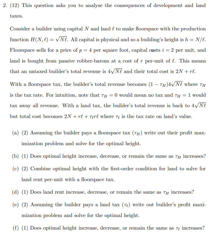 2. (12) This question asks you to analyse the consequences of