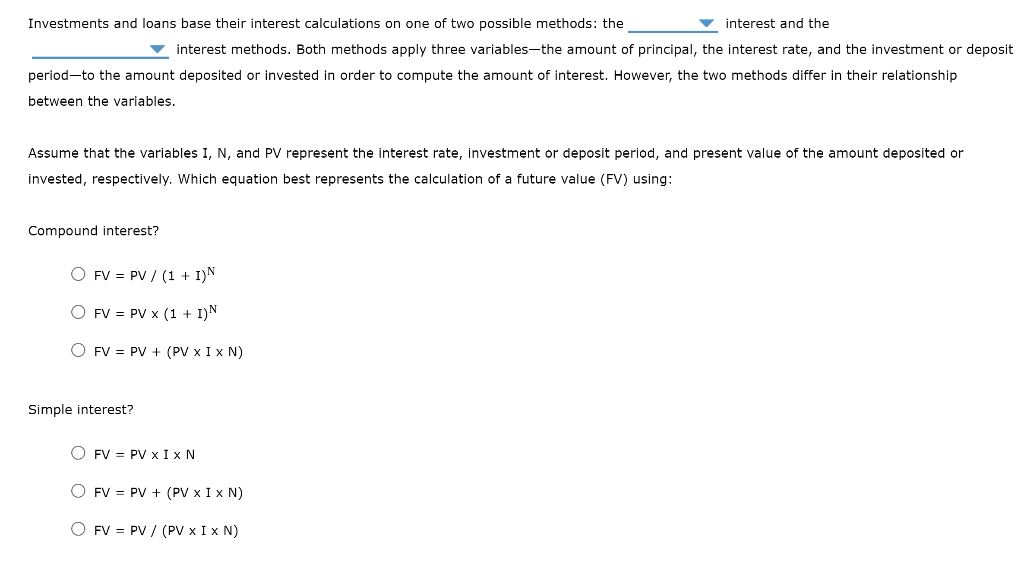 methods are true or false. Statement All other factors being equal, both