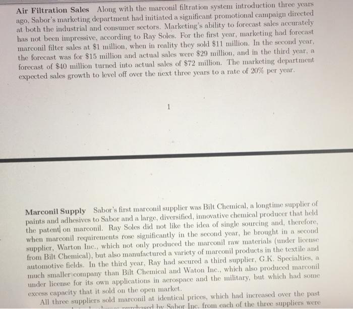 vice president of supply chain management at Sabor Inc. had become increasingly