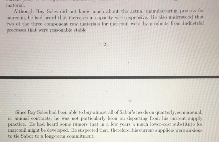 raw material for air filtration. Sabor Inc.'s three suppliers, during the last