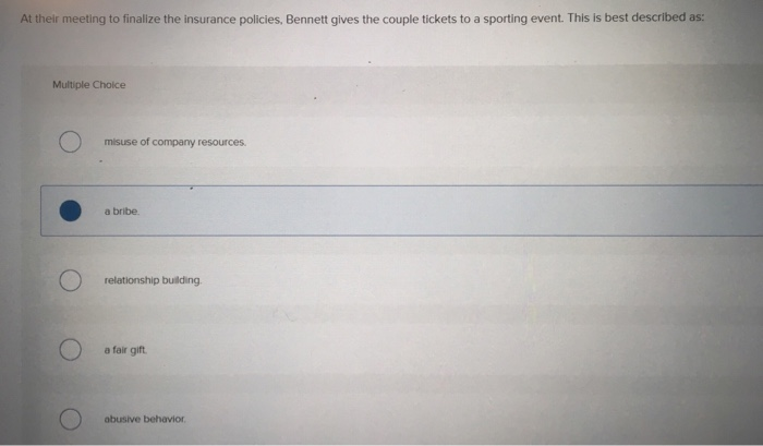 response Case Barrett Bennett just graduated from college, and now works for