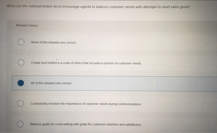 lofty goals around cross selling. Specifically, agents receive bonuses and accolades for