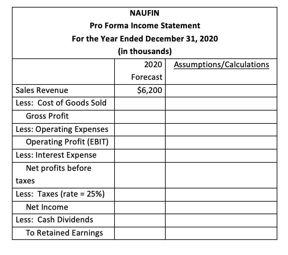 Balance Sheet on the next several pages based on the 2019 financial