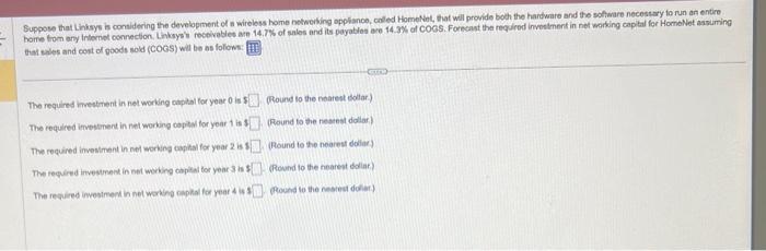  please help fast. Buppose that Linksy is considering the development of