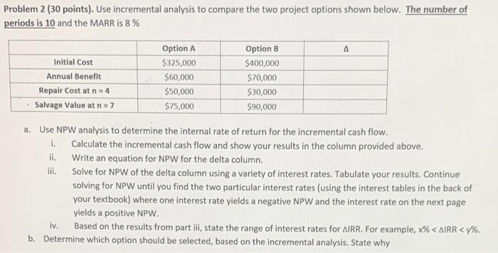  salvage value should go to 10 years. not 7 Problem 2