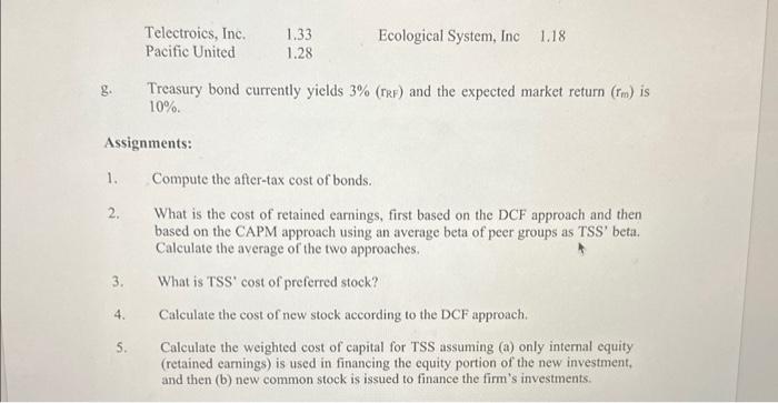 \end{tabular} The Triple Seven Systems, Inc. (TSS), is starting its planning process