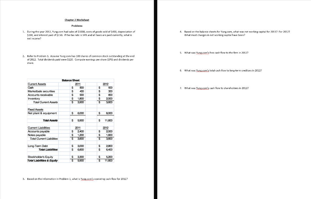 I do not know how to to answer 6. or 7. Chapter