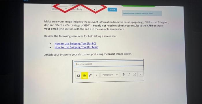 of GDP"). You do not need to submit your results to the