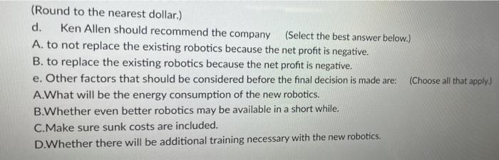 for Bally Gears, Inc., has been asked to evaluate a proposal. The