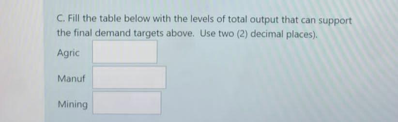 (Mining) demand 97 180 435 879 39 80 1144 1323 103 100