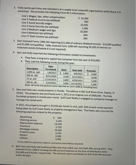 its due tonight! plz help! REQUIRED: Use the following information to determine