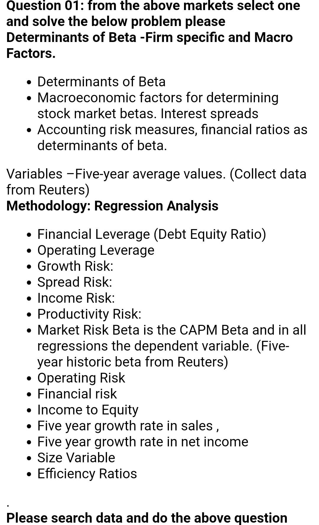 please. if you need data get from internet but do the all