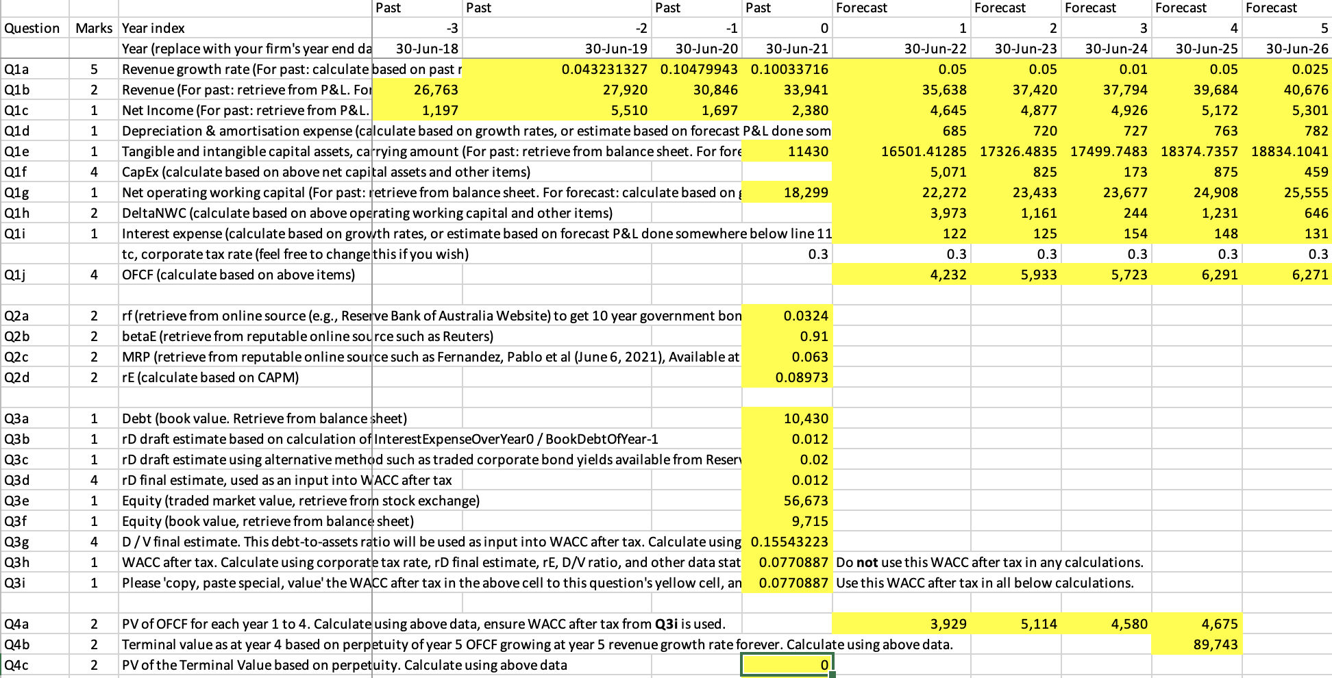 Question 4C, could i get the answer both with values and in