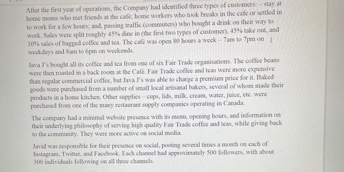 and tea cafes in Toronto were contemplating a dismal future. Two weeks