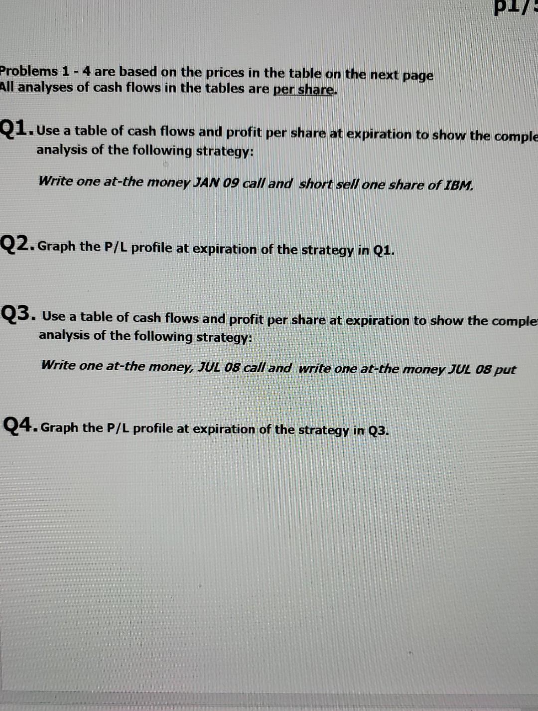 The date for the table is November 2007. pi Problems 1