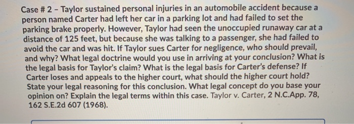 Analyze each of these three cases in your mind and then state