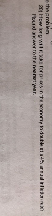  e the problem. 20) How long will it take for prices