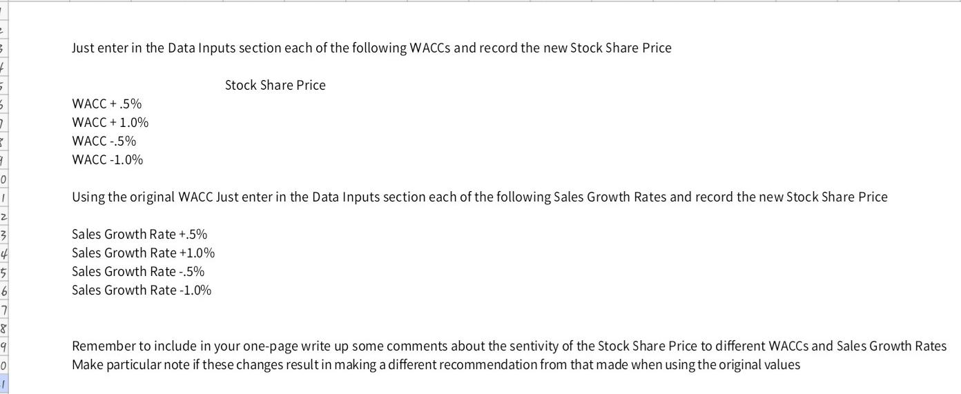 Sensitivit... + A 13 E F G H I k Fill in