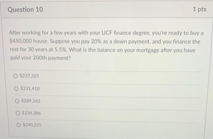 10 Question 10 1 pts After working for a few years with