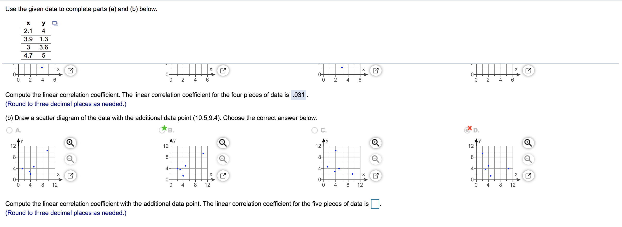 Use the given data to complete parts (a) and (b) below.
