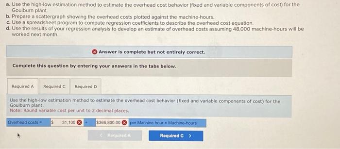 amd it wasnt correct Goulburn, Incorporated produces parts for heavy equipment used