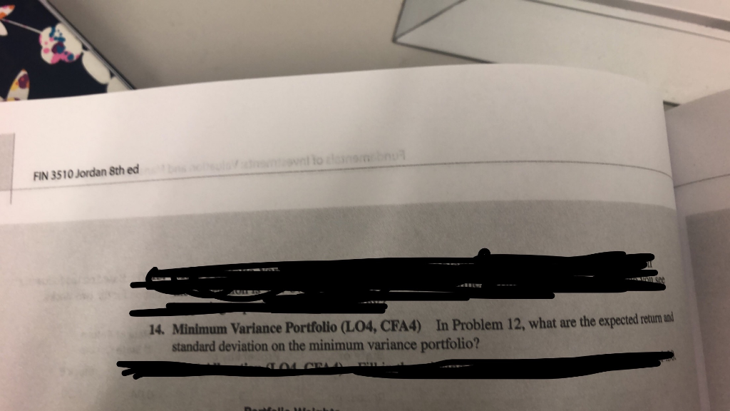 (.O2, CFAS) Use the following information to calculat., and the expected return