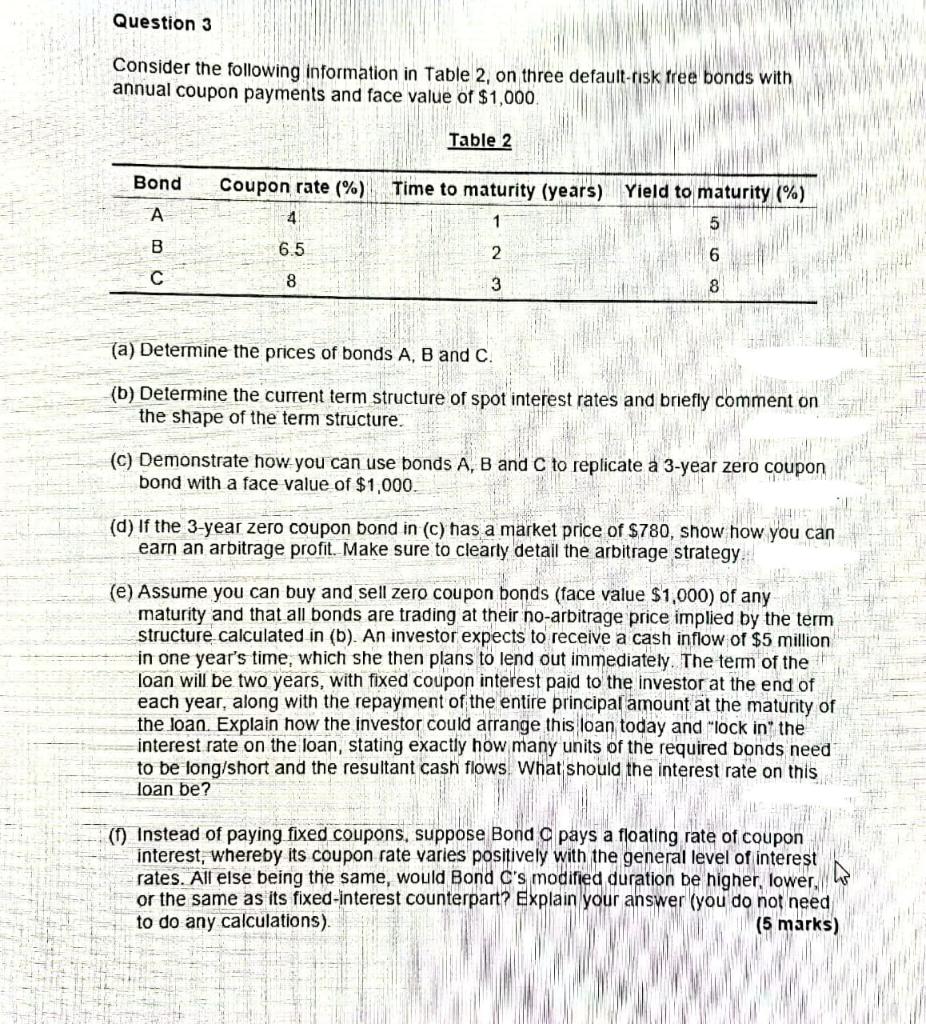please solve complete in one hour Question 3 Consider the following information