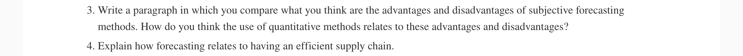 3. Write a paragraph in which you compare what you think