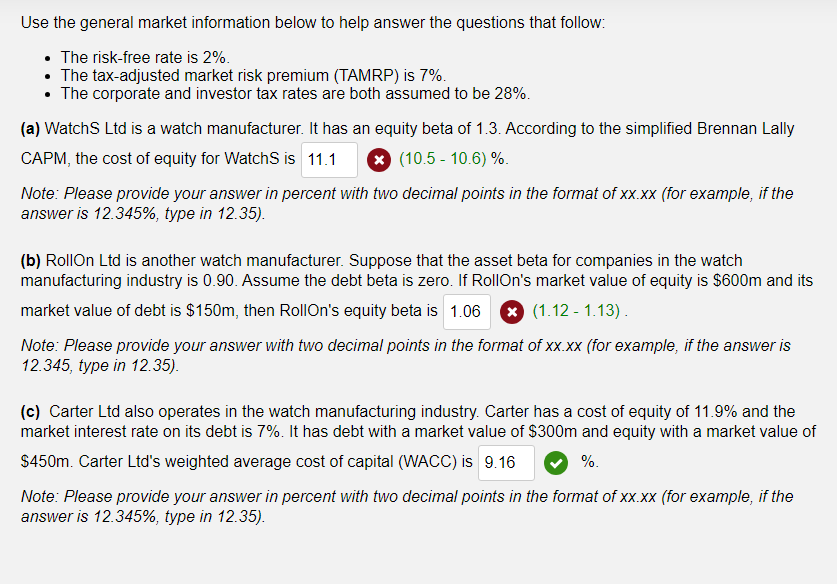 Explain the solution to part a and b Use the general