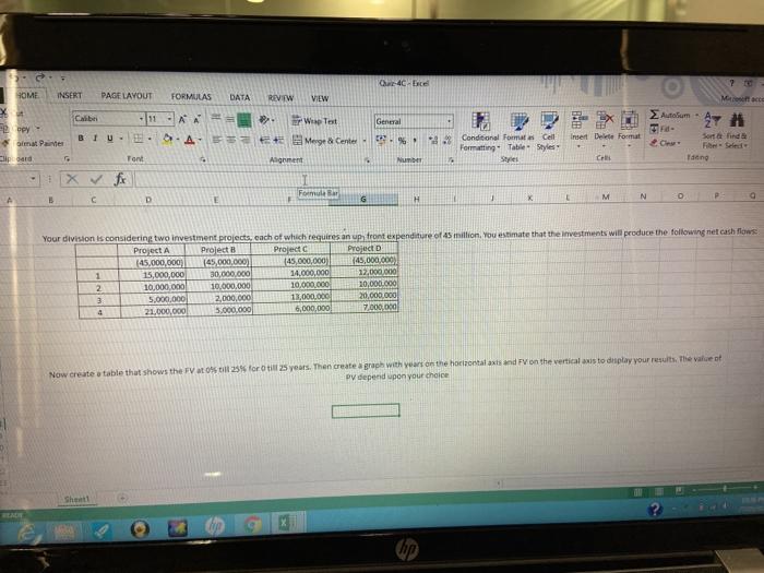  C4C Excel 710 BOME INSERT PAGE LAYOUT FORMULAS DATA REVIEW VIEW