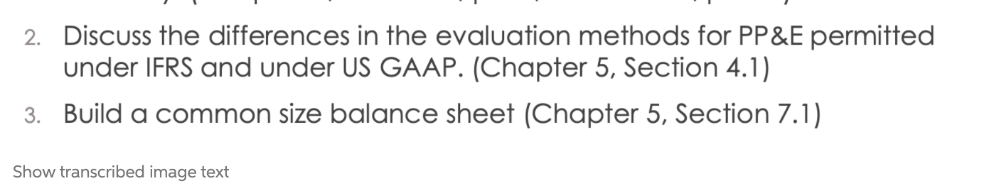 2. Discuss the differences in the evaluation methods for PP&E permitted