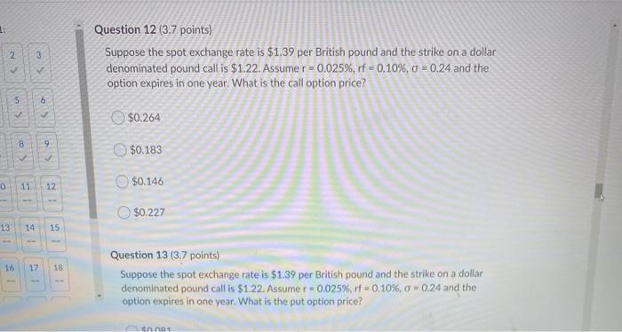 a $110 strike call? Assume S - $134, 0 = 0.2828(continuously compounded