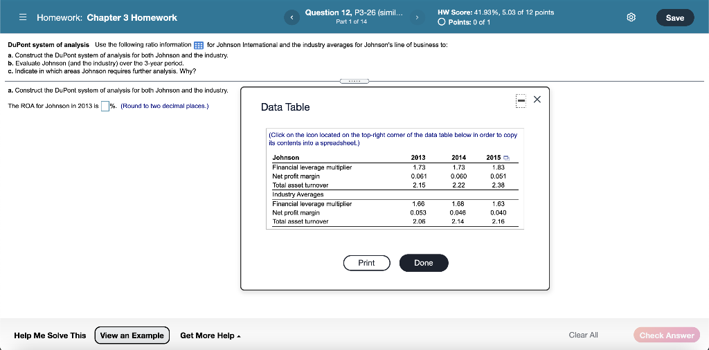  = Homework: Chapter 3 Homework Question 12, P3-26 (simil... Part 1