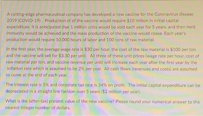  Question 1 5 pts A specialized machine essential for a company's