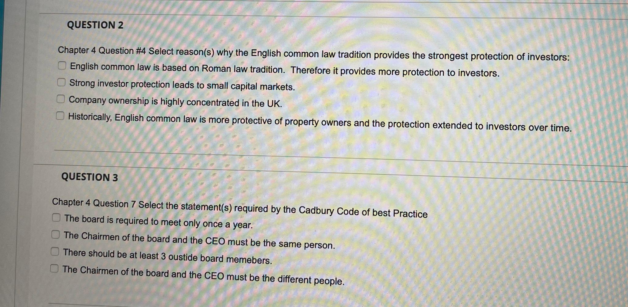  Please answer question 2 & 3 QUESTION 2 Chapter 4 Question