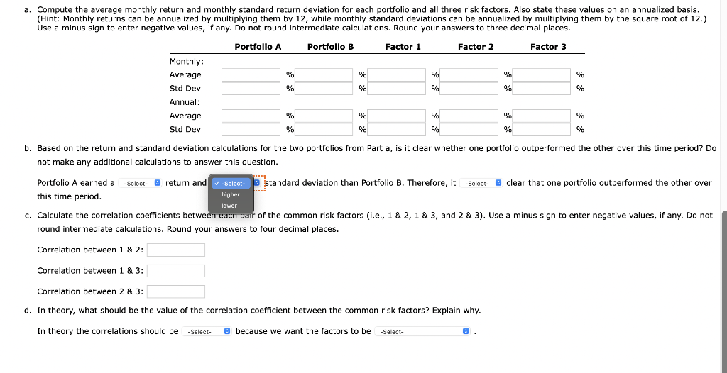 B) and three different common risk factors ( 1,2 , and 3).