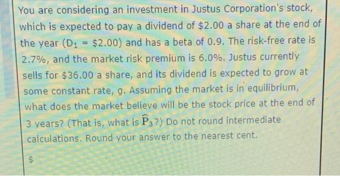 please help quick will thumb answer You are considering an investment in