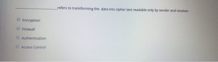  refers to transforming the data into cipher text readable only by