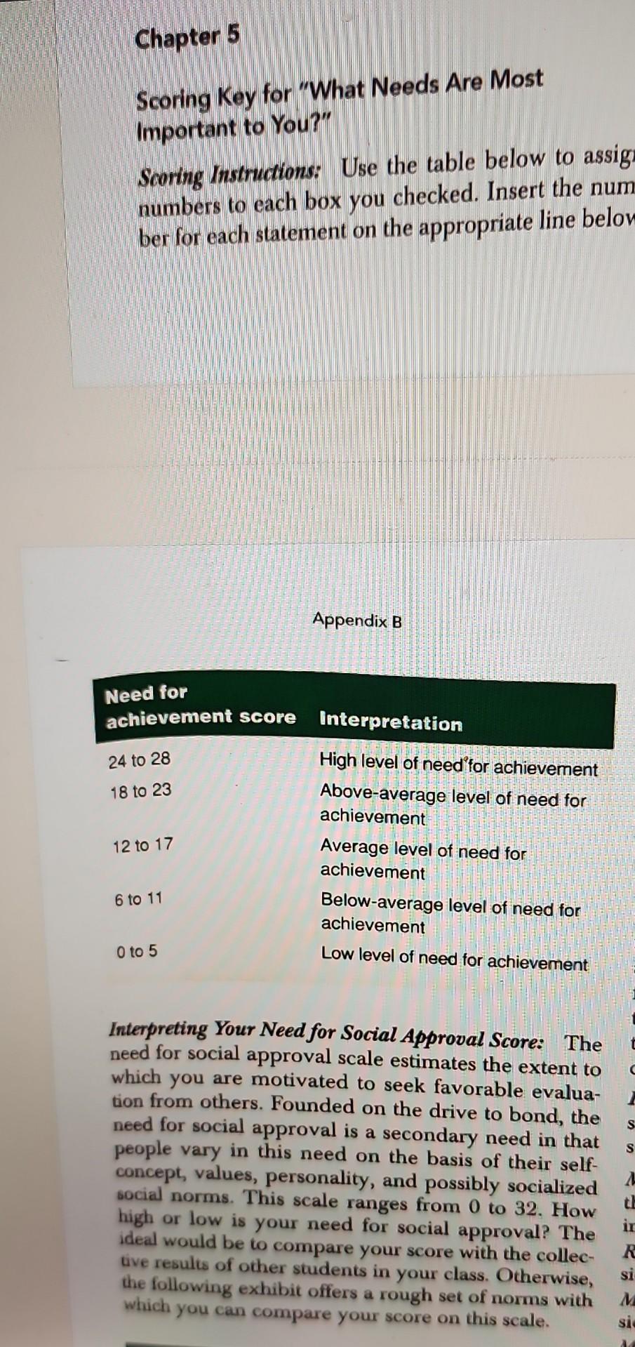 Templer, "The Development of a Money Chapter 5 Scoring Key for "What