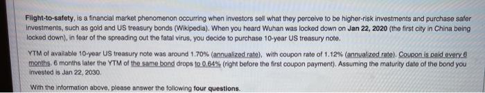 the US 10-year treasury note price right before the first coupon payment