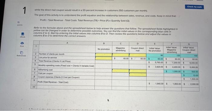 increase in customers (150 customers per month). The goal of this activity