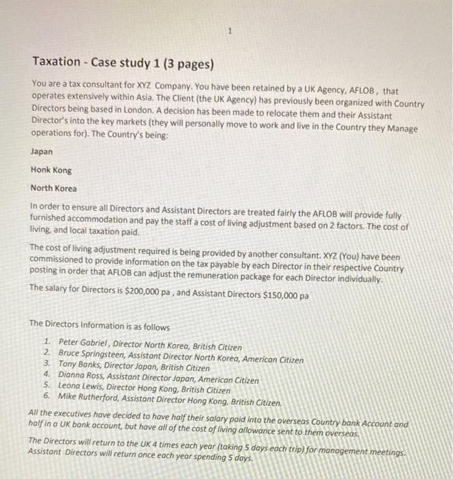  As directed in Case Study, write a report to the CEO