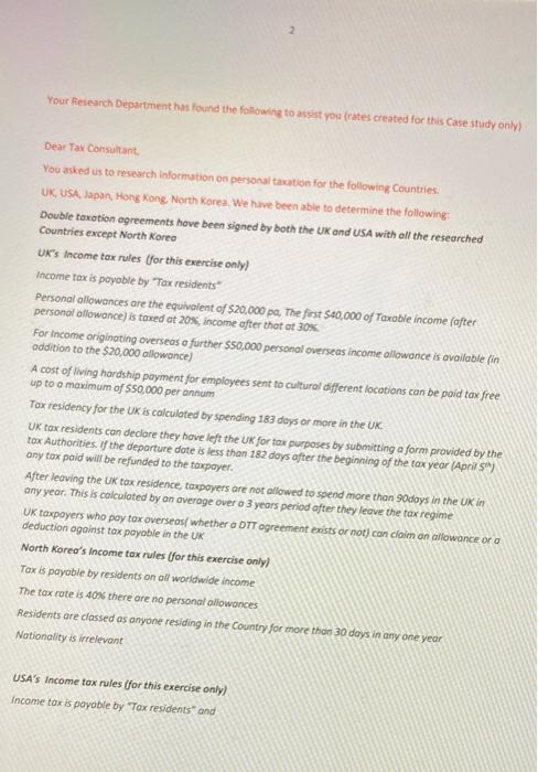 of AFLOB explaining the annual tax liability for each of the 6