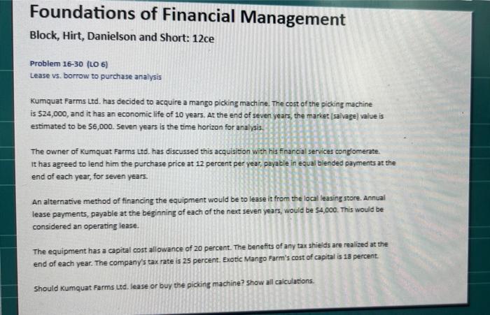  please answer me asap Block, Hirt, Danielson and Short: 12ce Problem
