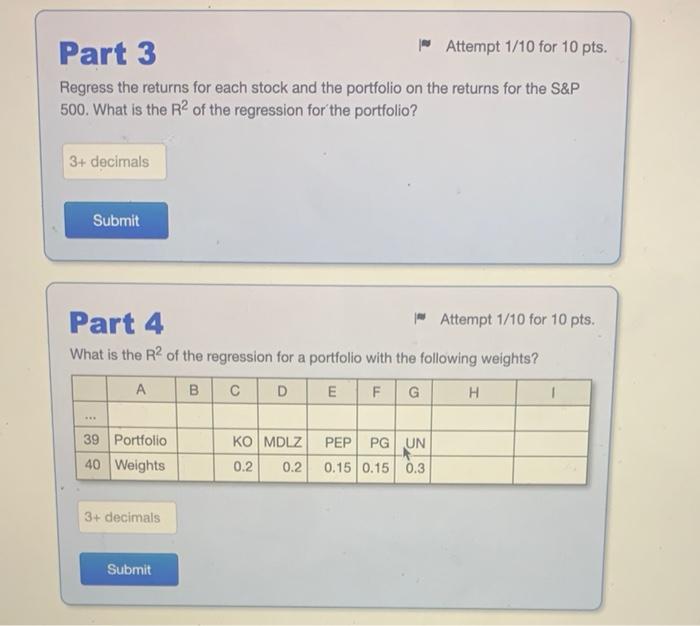 goods companies and the S&P 500. Part 1 and Attempt 1/10 for