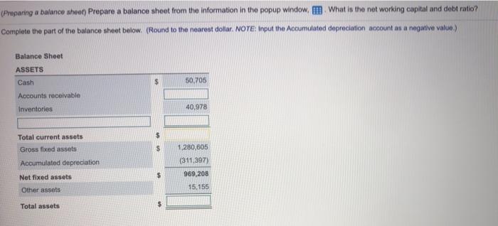 i need help with the missing boxes (Preparing a balance shoot) Prepare