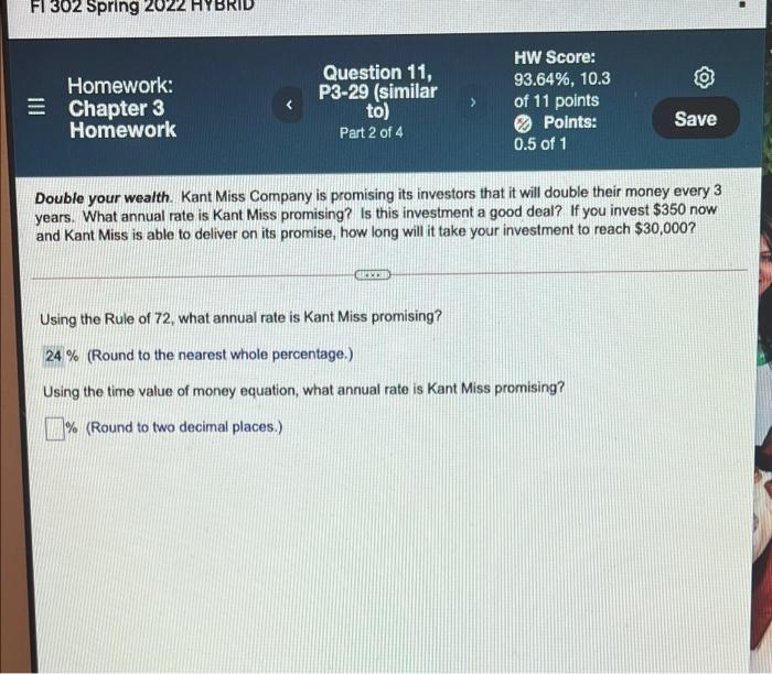  Fl 302 Spring 2022 HY 5 Homework: Chapter 3 Homework